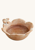 Terracotta vogelvoeder- en badschaal