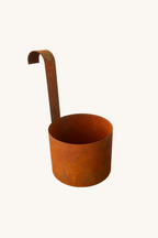 Roestkleurige hangende plantenpot