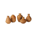 Mini terracotta vazen set | Set van 5